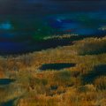 110 - Suite pour une nuit ● - acrylique sur panneau; 15 x 30 po (38 x 76 cm)