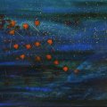 127 - Une nuit du mois daoût ● - acrylique sur boîtier; 24 x 36 po (61 x 92 cm) 