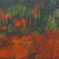 148 - Aurore dété ● - acrylique sur panneau; 6 ½ x 30 po (16,5 x 76 cm)