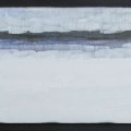 173 - Une traversée du silence ● - acrylique sur panneau monté sur panneau ; 8 x 20 po (20 x 51 cm)