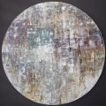 177 -  Géométrie variable  - tondo ● 
acrylique sur panneau ; diamètre : 18 po (46 cm)