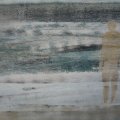 184 - Lhomme et le fleuve ● - acrylique sur panneau ; 22 x 30 po (56 x 76 cm)