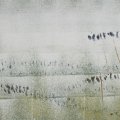 198 - Sans chef dorchestre (disponible) - acrylique sur panneau ; 10 x 20 po (25,5 x 51 cm) 480 $
