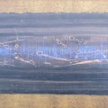 342 - Sans titre  ●
acrylique sur papier monté sur panneau ; 10 x 30 po (25,5 x 76 cm)