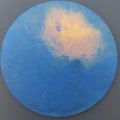 344 - Astrogramme (tondo - disponible)
acrylique sur panneau ; diamètre : 16 po (41 cm)  510 $