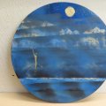 368 - Sans titre  (disponible)
acrylique sur panneau ; diamètre 14 po (36 cm) 450 $